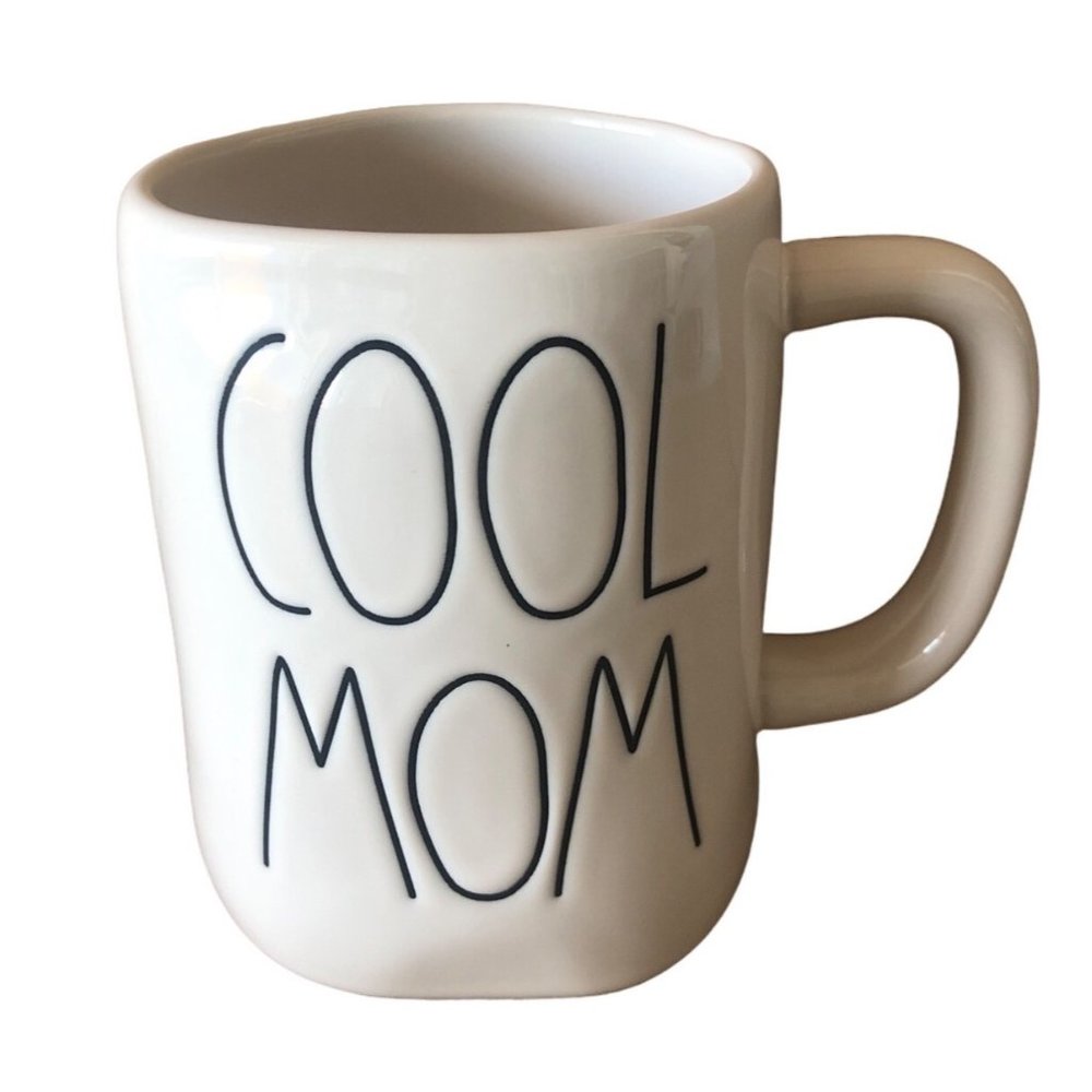 Rae Dunn Mom Mug Farmhouse Style Minimalist Design Rustic Decor Coffee Cup